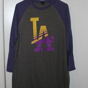 Los Angeles Dodgers - Lakers Night Baseball Tee